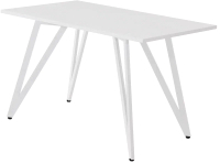 Обеденный стол Millwood Женева 2 Л18 160x80 (белый/металл белый) - 