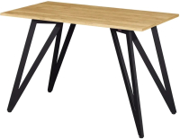 Обеденный стол Millwood Женева 2 Л18 160x80 (дуб золотой Craft/металл черный) - 