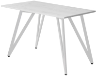 Обеденный стол Millwood Женева 2 Л18 160x80 (дуб белый Craft/металл белый) - 