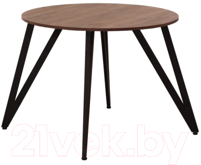 Обеденный стол Millwood Женева 2 Л18 D90 (дуб табачный Craft/металл черный)