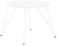 Обеденный стол Millwood Женева 2 Л18 D90 (белый/металл белый) - 