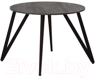 Обеденный стол Millwood Женева 2 Л18 D90 (сосна пасадена/металл черный)