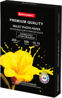 Фотобумага Brauberg Premium 260 г/м 10x15см 500л / 364000 (суперглянцевая) - 