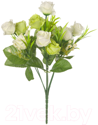 Искусственный букет Вещицы Роза E4-238B (белый)