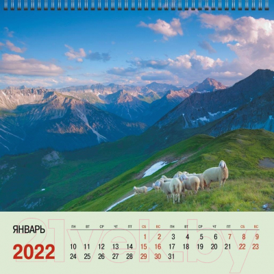 Календарь настенный Listoff Природа 2022 / КПКС2217