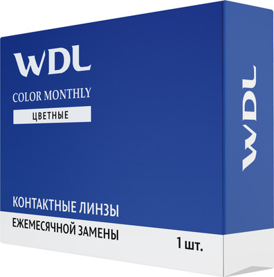 Контактная линза WDL Color Monthly BC 8.6 blue -2.00 -