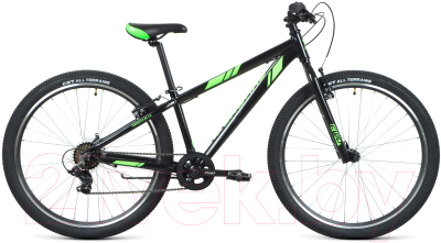 Велосипед Forward Toronto 26 1.2 2022 / RBK22FW26029 (13, черный/ярко-зеленый)