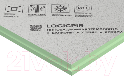 ПИР плита Технониколь Logicpir Ф/Ф L-1190x590x30 (упаковка)