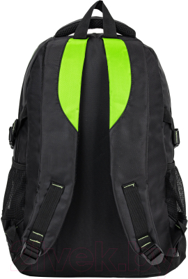 Школьный рюкзак Brauberg Titanium / 270766 (черный/салатовые вставки)