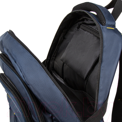 Школьный рюкзак Brauberg Titanium / 270768 (синий/желтые вставки)