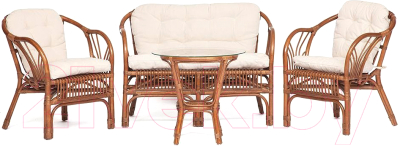 Комплект садовой мебели Tetchair New Bogota с диваном (коричневый кокос)