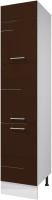 Шкаф-пенал кухонный Горизонт Мебель Люкс 45 (шоколад гл) - 