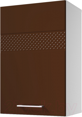 Шкаф навесной для кухни Горизонт Мебель Люкс 45 (шоколад гл)