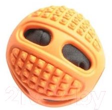 Игрушка для собак Camon Мячик из резины с набивкой и пищалкой / AD061/B