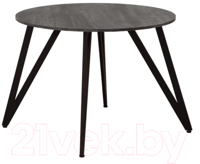 Обеденный стол Millwood Женева 2 Л18 D100 (сосна пасадена/металл черный)