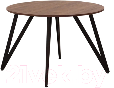 Обеденный стол Millwood Женева 2 Л18 D110 (дуб табачный Craft/металл черный)