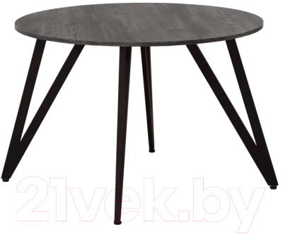 Обеденный стол Millwood Женева 2 Л18 D110 (сосна пасадена/металл черный)