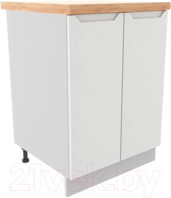 Шкаф-стол кухонный ДСВ Тренто С 600 (серый/белый)