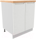 Шкаф-стол кухонный ДСВ Тренто С 700 (серый/белый) - 