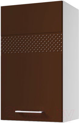 Шкаф навесной для кухни Горизонт Мебель Люкс 40 (шоколад гл)
