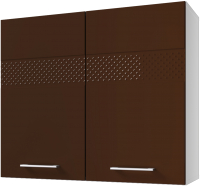 Шкаф навесной для кухни Горизонт Мебель Люкс 80 (шоколад гл) - 