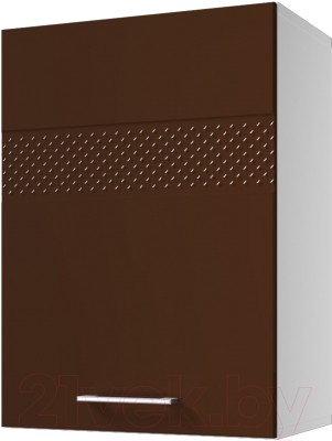 Шкаф навесной для кухни Горизонт Мебель Люкс 50 (шоколад гл)