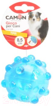 Игрушка для собак Camon Мячик из резины для вкусняшек / AD064/C