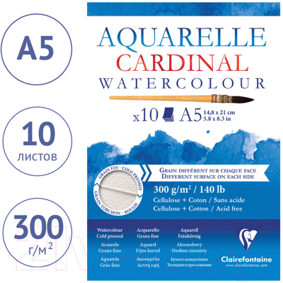 Альбом для рисования Clairefontaine Cardinal A5 / 96182C (10л)