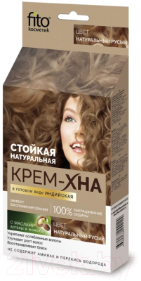Изображение товара Крем-краска для волос Fito Косметик Крем-Хна Индийская в готовом виде (50мл, натуральный русый)