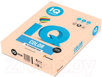Бумага IQ Color Pale А4 80г/м2 / SA24 (500л, лососевый)