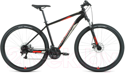 Велосипед Forward Apache 29 2.2 D 2022 / RBK22FW29458 (21, черный/красный)