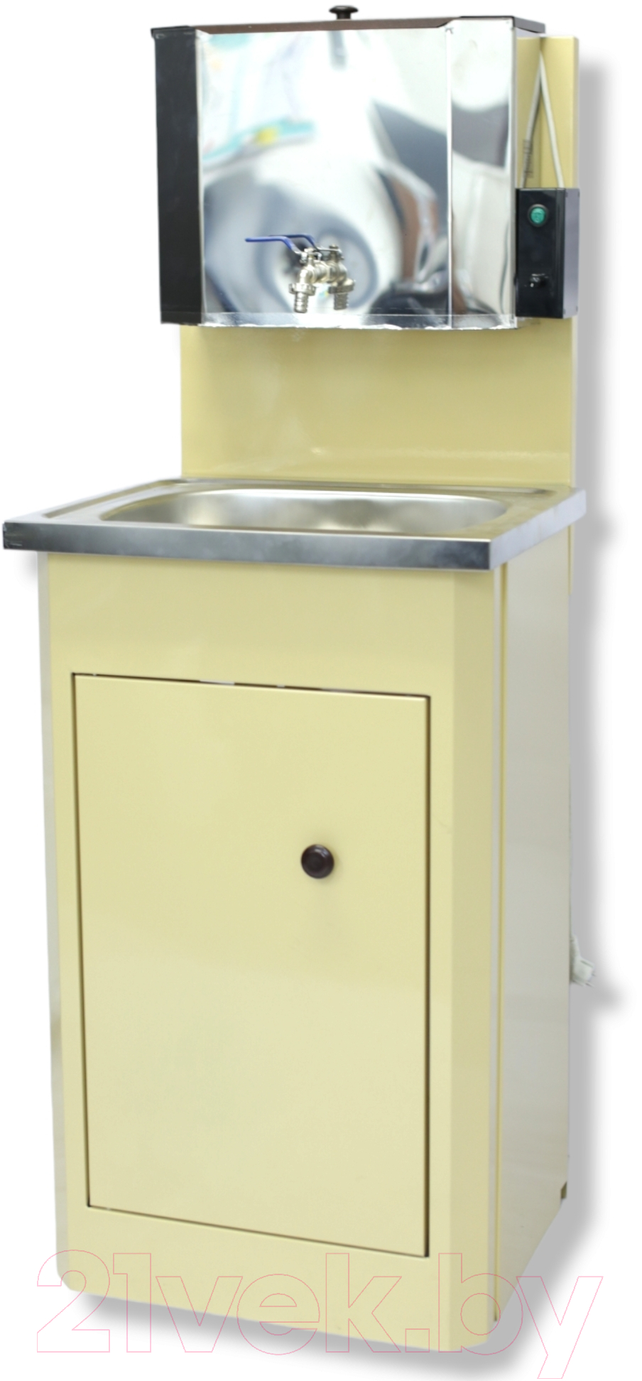 Умывальник для дачи Петромаш С водонагревателем / ЭВБО-15Н (бежевый/мойка нержавейка) — фото 4