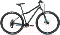 Велосипед Forward Sporting 29 2.2 D 2022 / RBK22FW29911 (17, черный/бирюзовый) - 