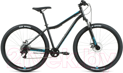 Велосипед Forward Sporting 29 2.2 D 2022 / RBK22FW29911 (17, черный/бирюзовый)