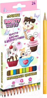 Набор цветных карандашей deVente Sweet Cats / 5024201 (24цв)