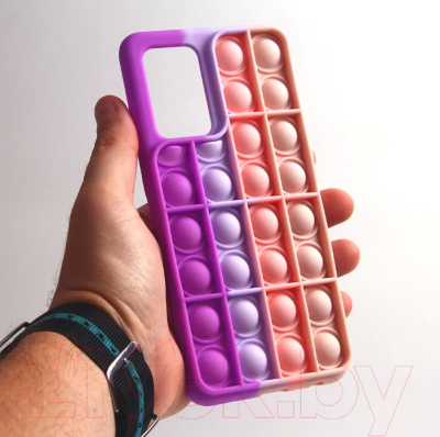 Чехол-накладка Case Pop It для Galaxy A52 (розовый/фиолетовый)