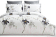 Комплект постельного белья Arya Exclusive Gardenia / 8680943210098 (серый/белый) - 