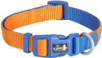 Ошейник Camon DC119/D.07 (регулируемый двухцветный оранжевый/синий) - 