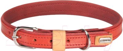 Ошейник Camon DA096/C (кожаный красный с синтетической подкладкой)