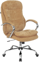 Кресло офисное Бюрократ T-9950SL Fabric (горчичный Velvet 73/хром) - 