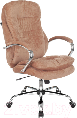 Кресло офисное Бюрократ T-9950SL Fabric (светло-коричневый Velvet 90/хром)