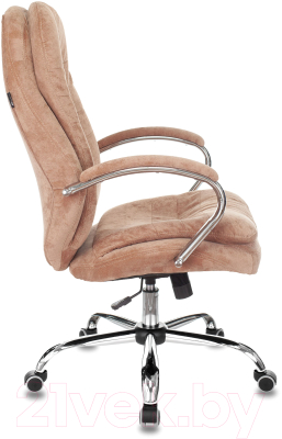 Кресло офисное Бюрократ T-9950SL Fabric (светло-коричневый Velvet 90/хром)