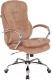 Кресло офисное Бюрократ T-9950SL Fabric (светло-коричневый Velvet 90/хром) - 