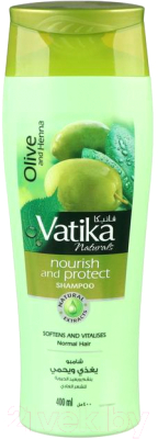 Шампунь для волос Dabur Vatika Naturals Питание и защита / 1865372 (400мл)