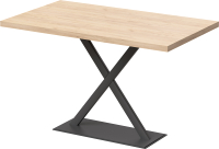 Обеденный стол Millwood Лофт Харлей Л18 100x70 (дуб золотой Craft/металл черный) - 