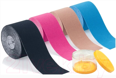 Кинезио тейп Qmed Kinesio Tape (5x5см, бежевый)