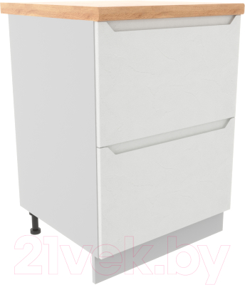 Шкаф-стол кухонный ДСВ Тренто СК2 600 (серый/белый)