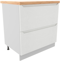 Шкаф-стол кухонный ДСВ Тренто СК2 800 (серый/белый) - 