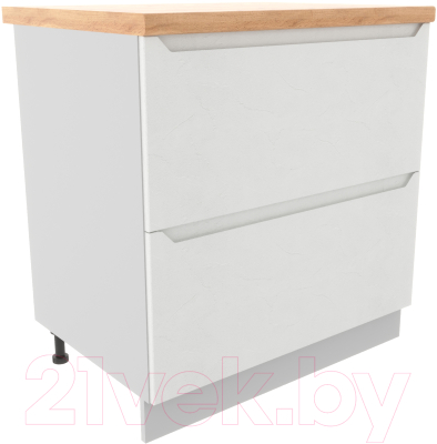 Шкаф-стол кухонный ДСВ Тренто СК2 800 (серый/белый)