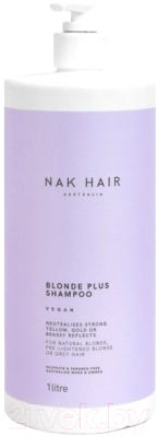 Оттеночный шампунь для волос Nak Blonde Plus Shampoo (1л)
